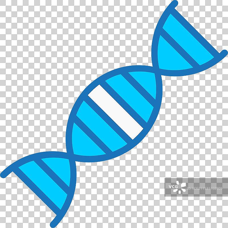 蓝色的DNA图标图片素材