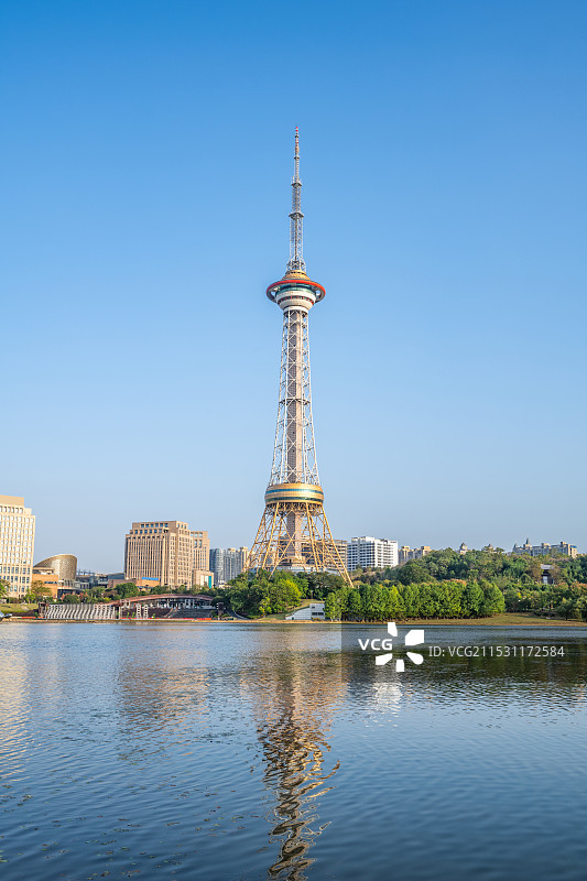 中国株洲神农湖神农塔图片素材