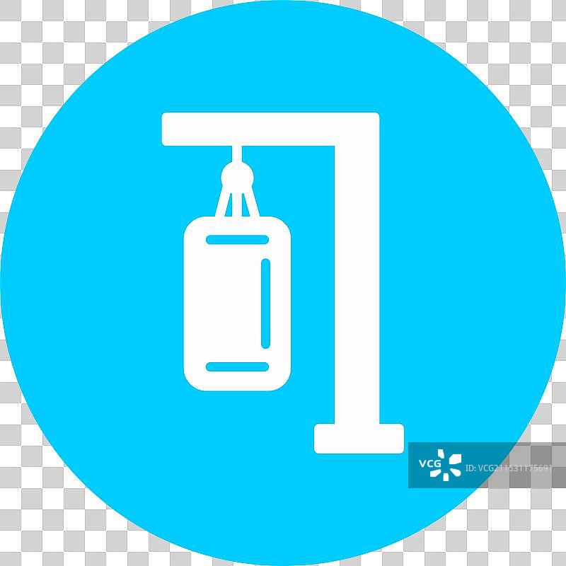 拳击袋图标圆形符号图片素材