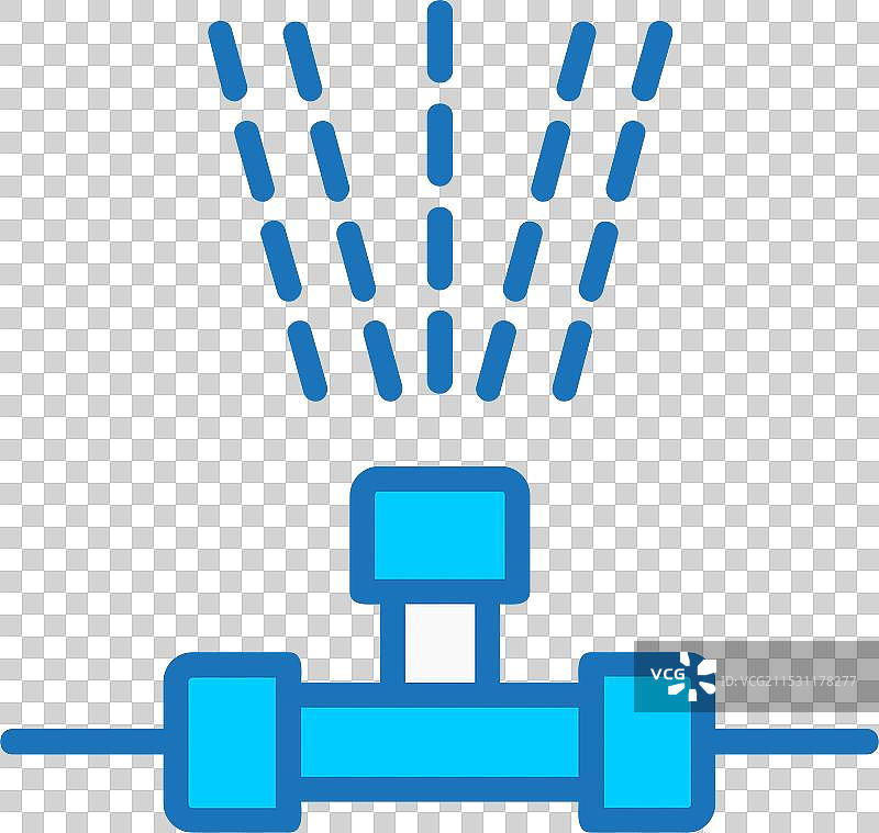 蓝色喷洒器图标图片素材