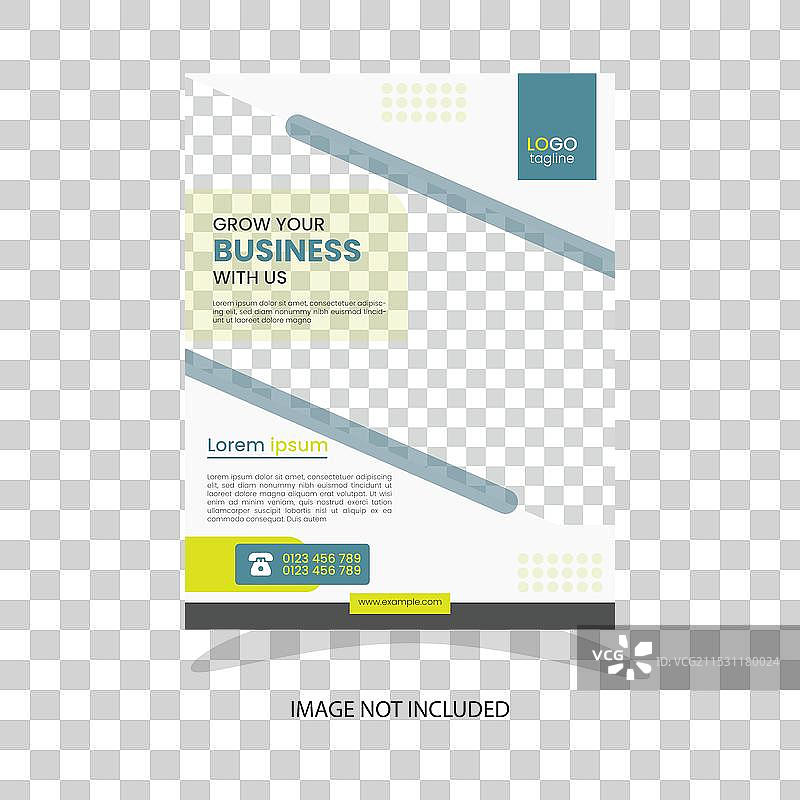 A4尺寸的成长型商业营销机构宣传单图片素材