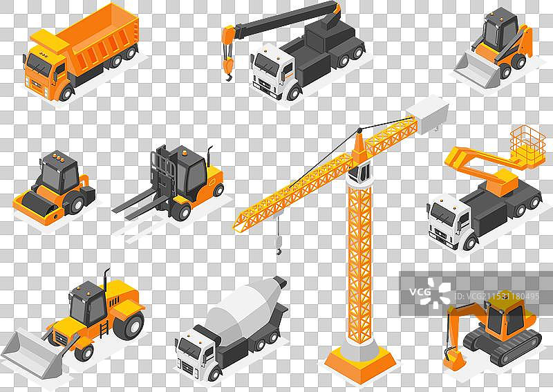 等角投影的特殊建筑设备图片素材