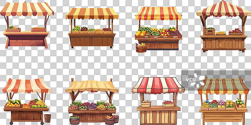 公平市场摊位上摆满了水果和蔬菜图片素材