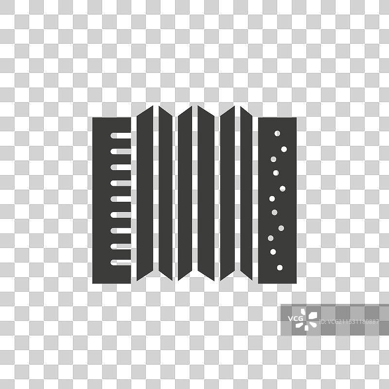 白色背景上的手风琴线条图标图片素材