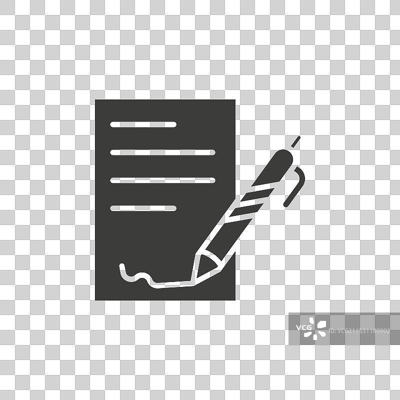 协议线条图标，背景为白色图片素材