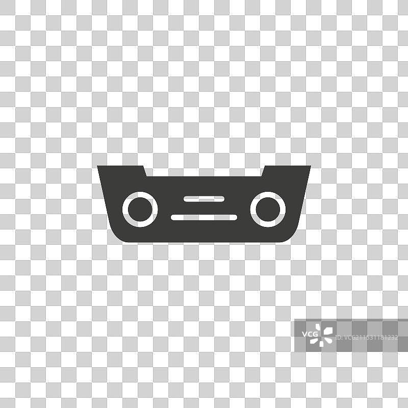 汽车保险杠线条图标，背景为白色图片素材