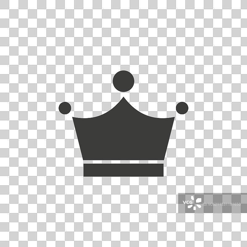 白色背景上的皇冠线条图标图片素材