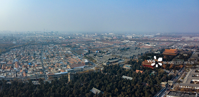 曲阜 曲阜明故城 富良商务中心 秉礼南路 孔庙 航拍图片素材