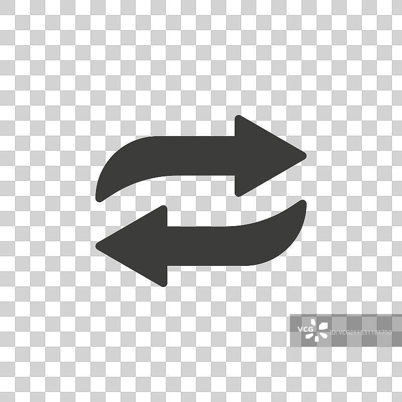 双箭头线图标，背景为白色图片素材