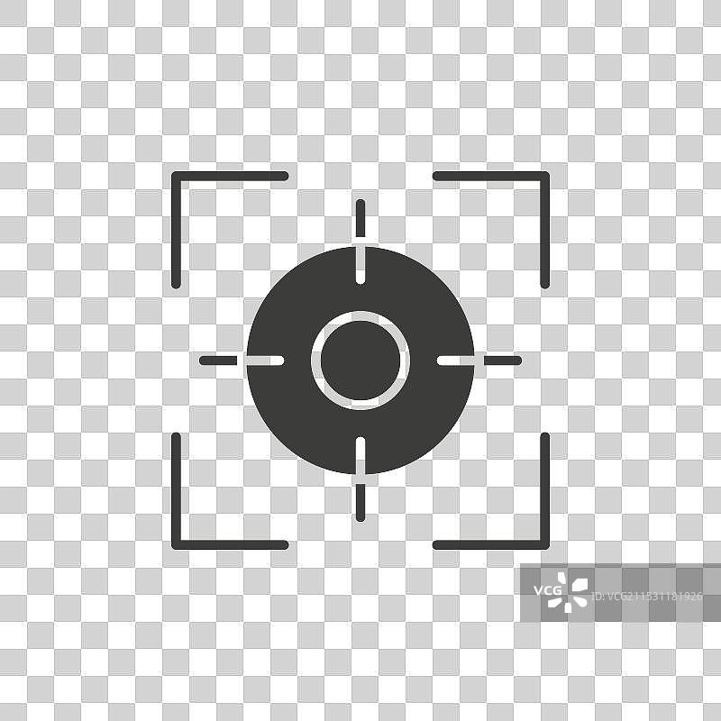 聚焦线图标，独立于白色背景图片素材