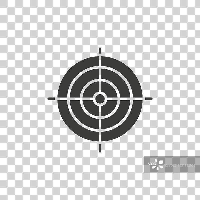 枪靶线图标，背景为白色图片素材