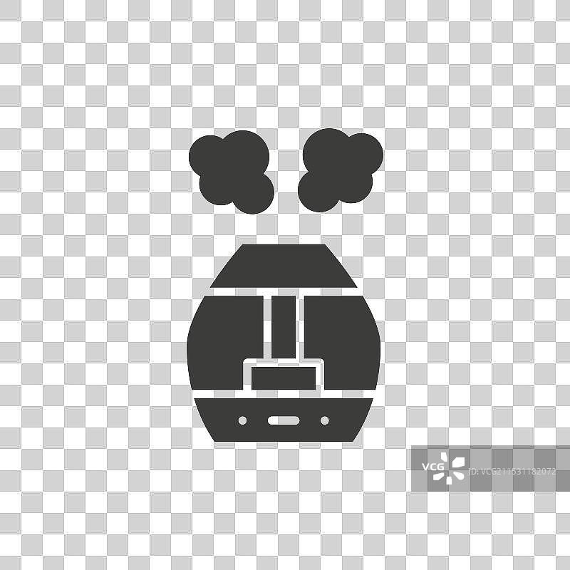 白色背景上的加湿器线条图标图片素材