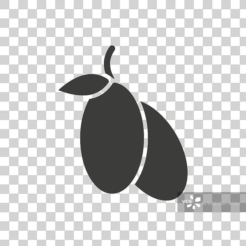 枣子线条图标，背景为白色图片素材