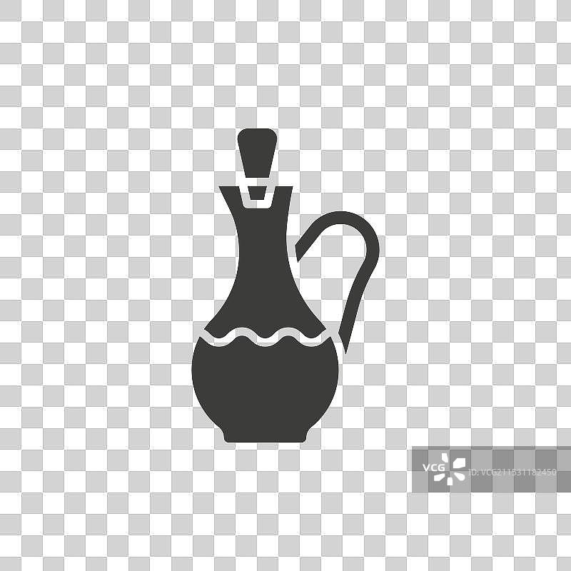 按摩油线条图标，背景为白色图片素材