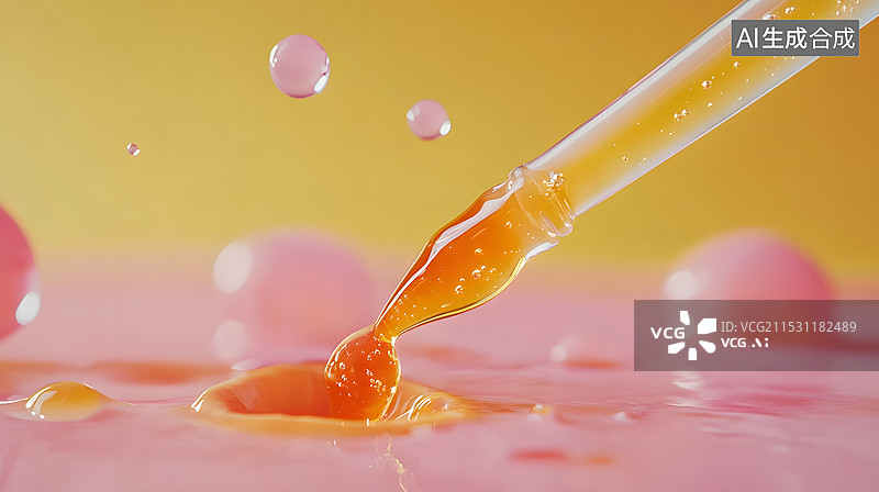 【AI数字艺术】科技精油滴管图片素材