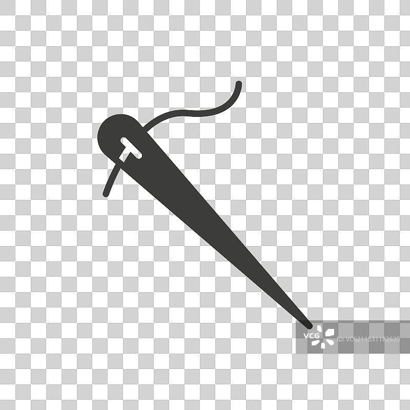 针头线条图标，独立于白色背景图片素材