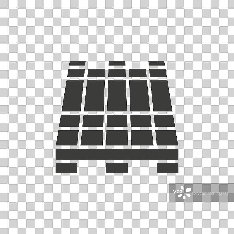 托盘线条图标，背景为白色图片素材