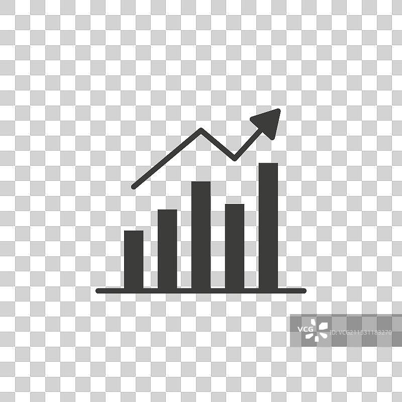 滞涨线条图标，背景为白色图片素材