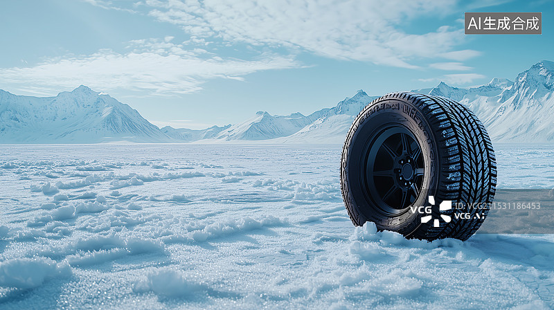 【AI数字艺术】雪地里的冬胎图片素材