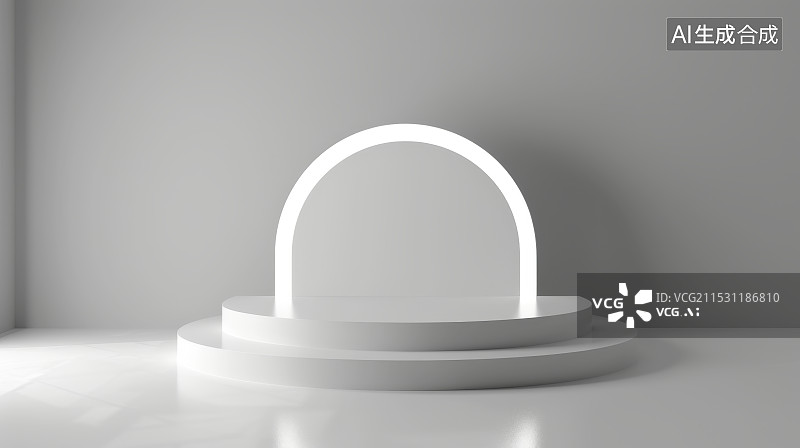 【AI数字艺术】白色产品展示平台图片素材