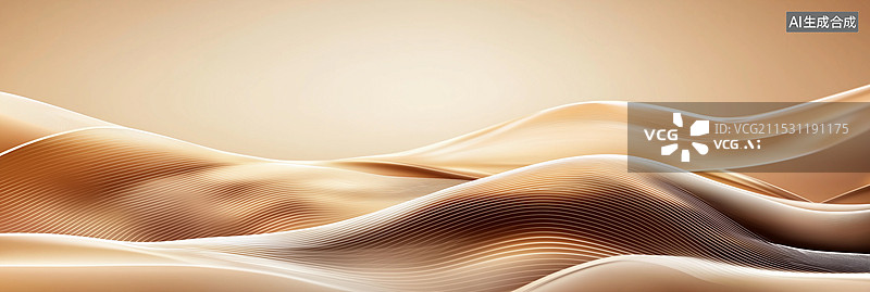 【AI数字艺术】商务科技主视觉海报——流动曲线图片素材