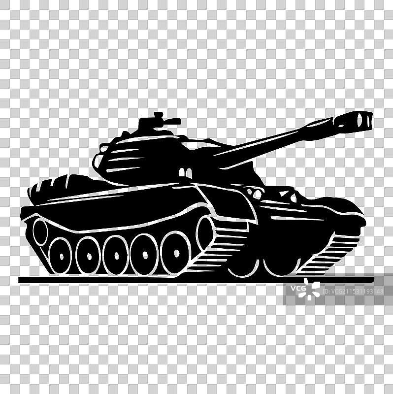 军事坦克图像轮廓图片素材