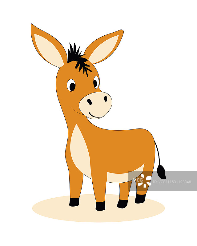 卡通可爱小毛驴图片素材