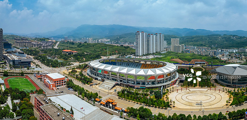 富源县 金城广场 文明塔 旧城山公园 体育公园 玉顺湖图片素材