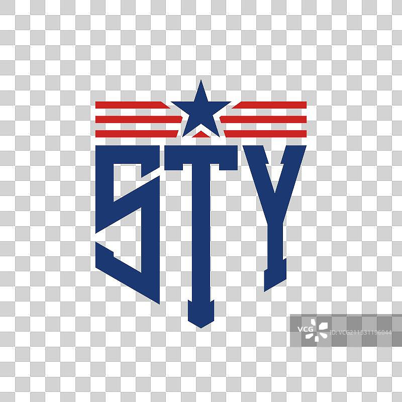 带有星星的风格标志图片素材