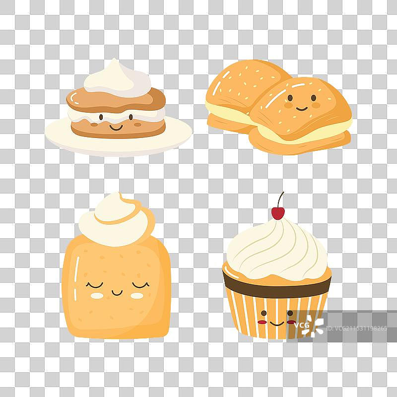 可爱美味的饼干蛋糕杯子蛋糕合集图片素材