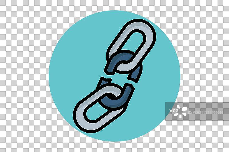 弱点彩色轮廓图标破链图标图片素材