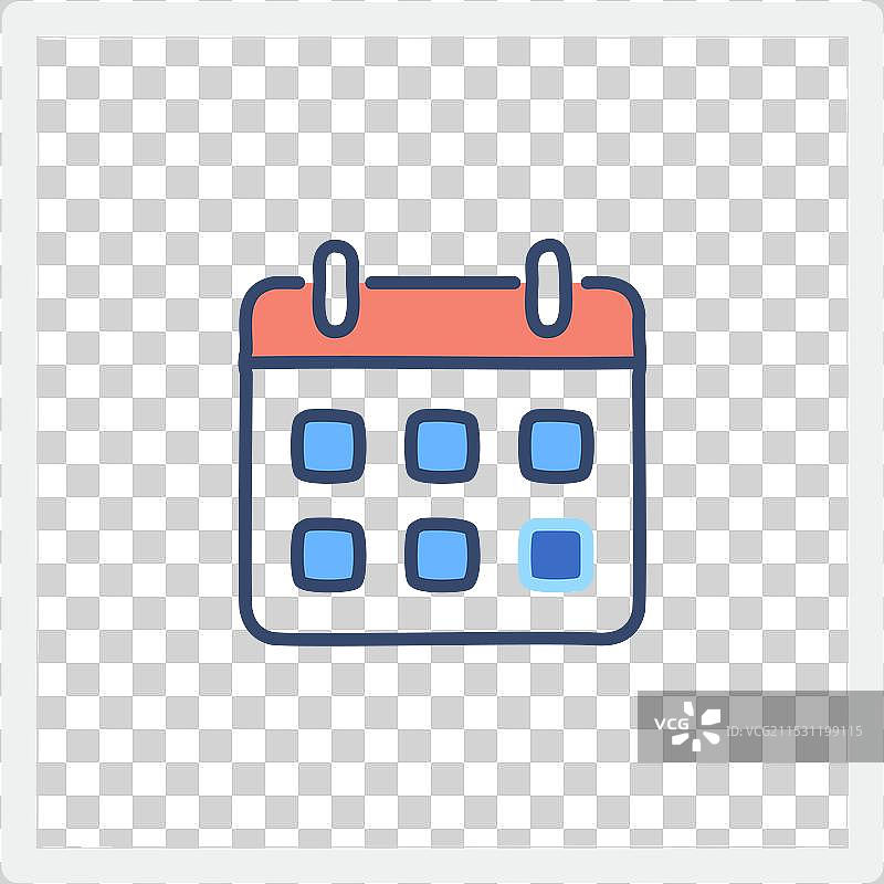 日历图标扁平设计图片素材