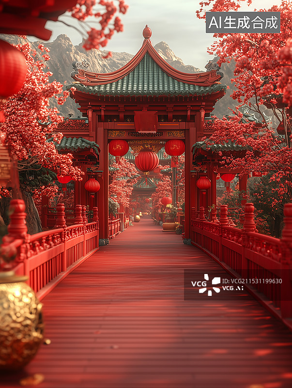 【AI数字艺术】新年场景图片素材