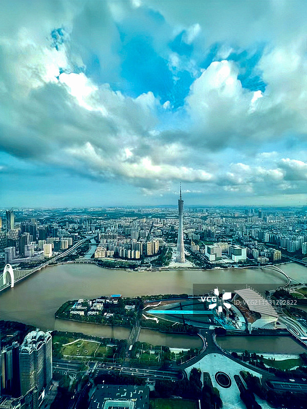 广州小蛮航拍全景风光图片素材