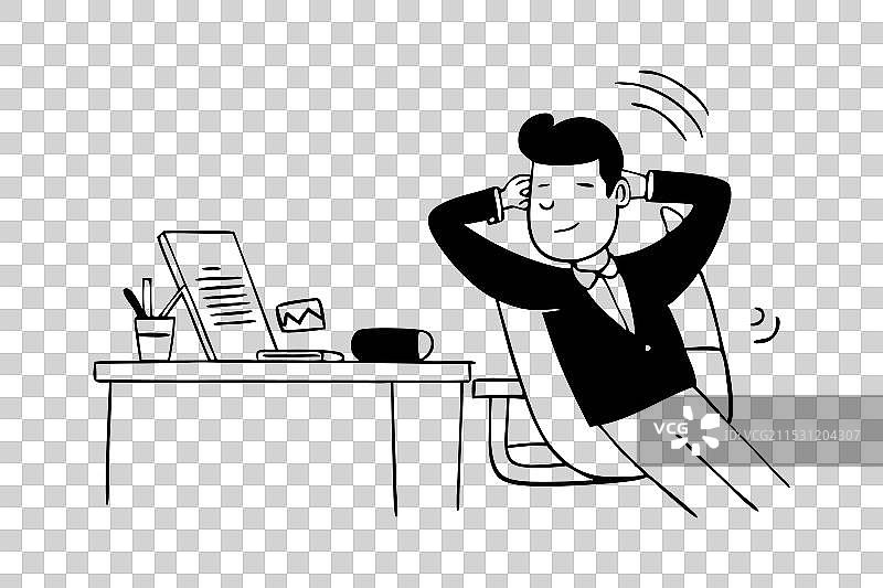 一个放松且微笑的年轻商务人士图片素材