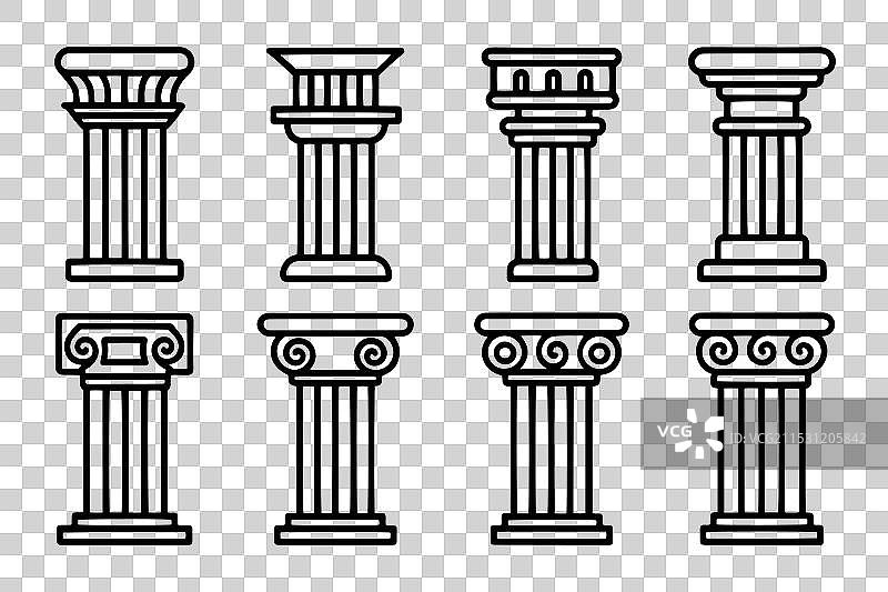 博物馆柱子或展览支柱相关内容图片素材