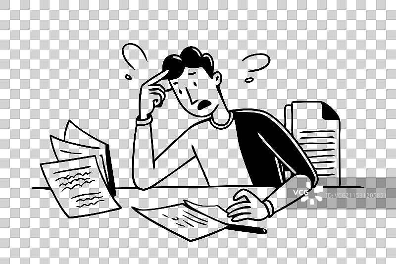 办公室工作人员坐在桌子旁的办公室里图片素材