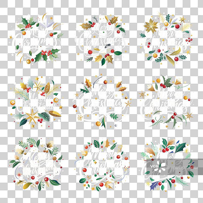 深蓝色背景上的圣诞快乐图片素材