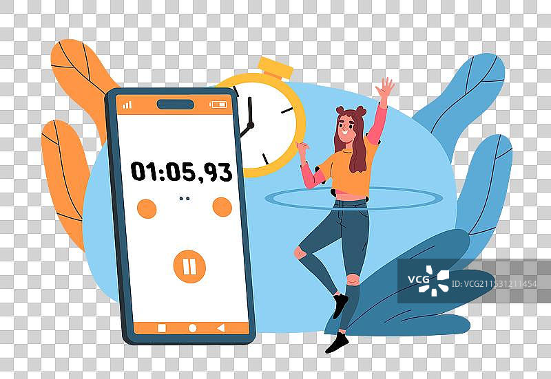 女人转动呼啦圈，女孩在运动和活跃中图片素材