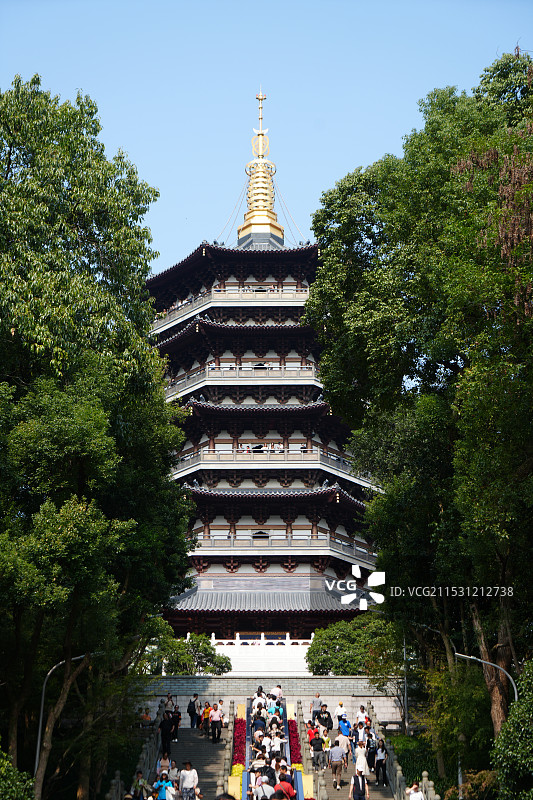 浙江杭州雷峰塔图片素材