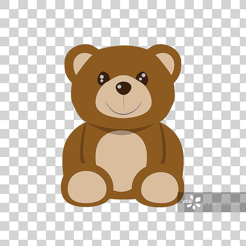 可爱的卡通小熊幼崽野生动物图片素材