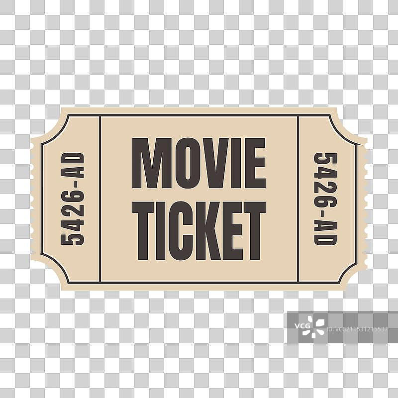 复古电影票模板图片素材