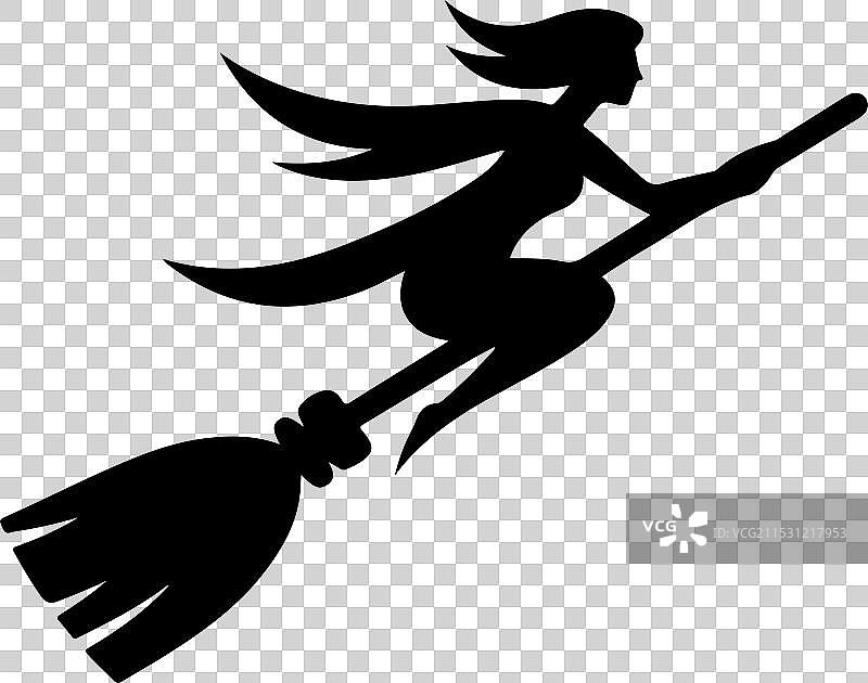 飞行扫帚的标志图标轮廓图片素材