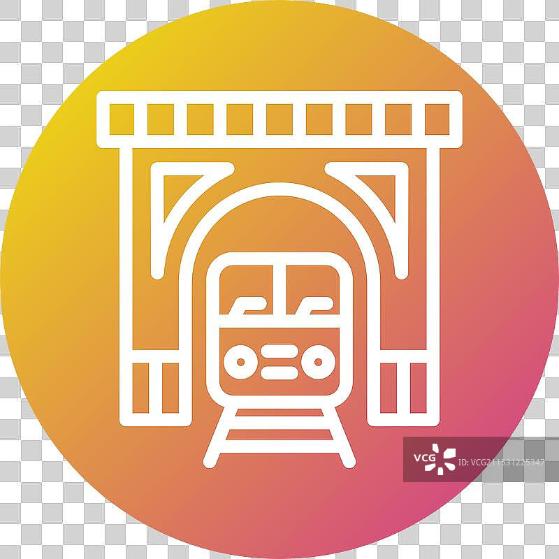 火车隧道图标设计图片素材