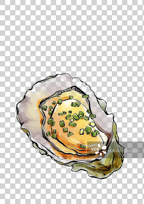 水墨风烧烤食物图片素材