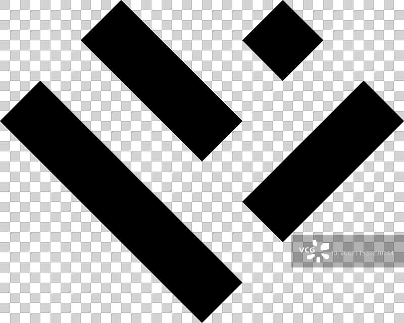 心形方块几何符号简单标志图片素材