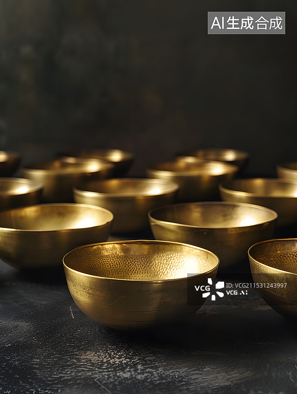 【AI数字艺术】金餐具图片素材