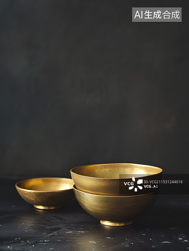 【AI数字艺术】金餐具图片素材