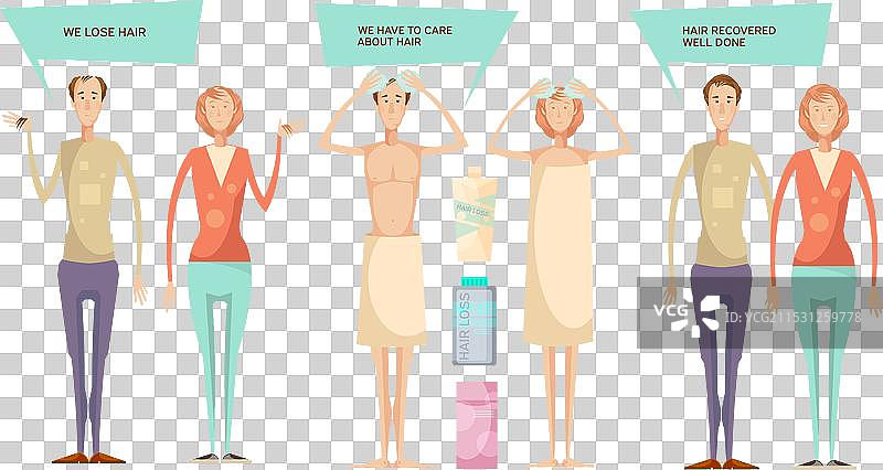 脱发角色集图片素材