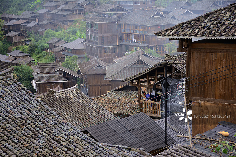 黔东南州从江岜沙原生态苗族文化旅游景区图片素材